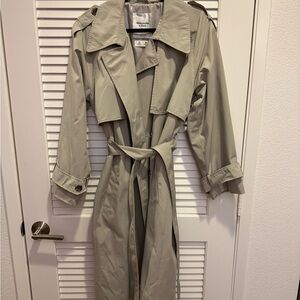 Abercrombie & Fitch Light Sage Trench Coat with Belt